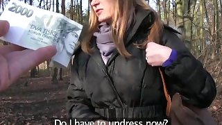 PublicAgent Sales lady has sex in a forest