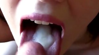 Swallow cum compilation with effects personal collection