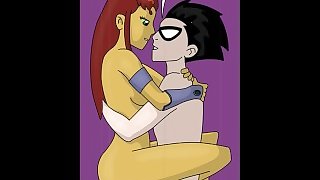 Teen titans starfire & robin first fuck