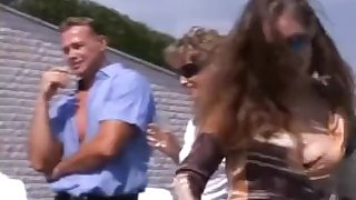 Swimming pool sex party