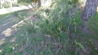 Public Sex in a Park Ends with Lots of Cum in Her Panties - Caught Twice