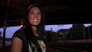 PublicAgent Stunning blue eyed babe fucks outside under a bridge
