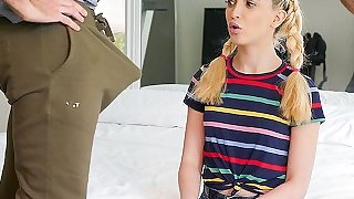 SPYFAM Kinky step daughter tastes big dick step dad
